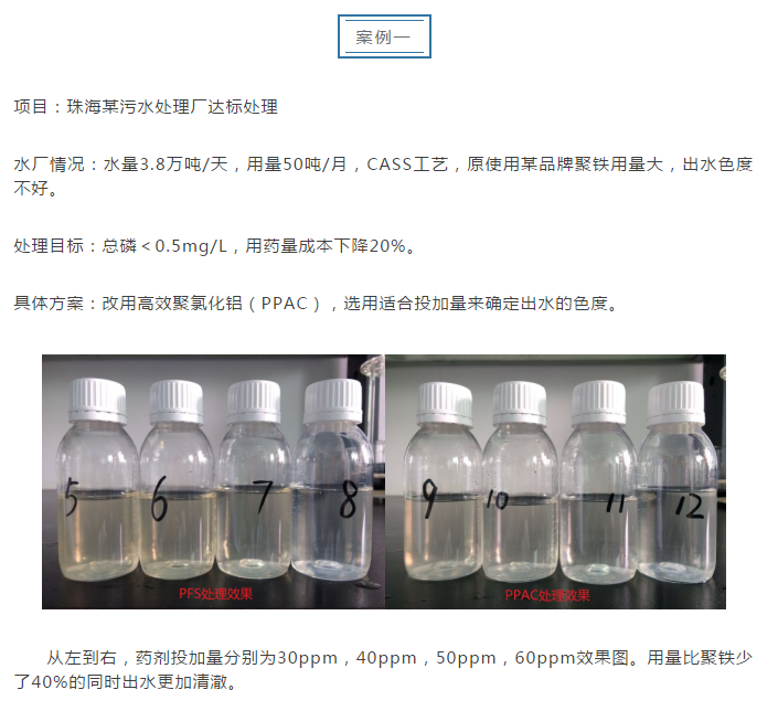 高效聚氯化鋁應用案例